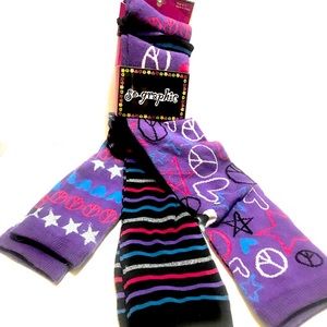 3 Pairs So Graphic Women knee high Socks Size 9-11